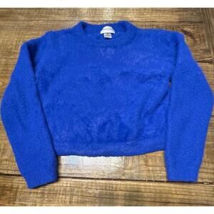 Tween Diva Royal Blue Fuzzy Knit high cut Sweater Size 14 Kids girls